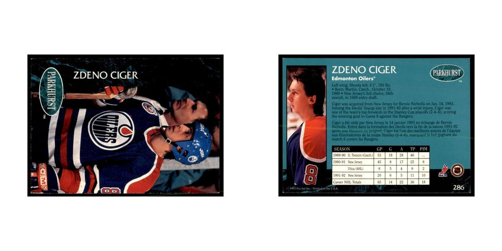 1992 Parkhurst French Zdeno Ciger Hockey Cards #286