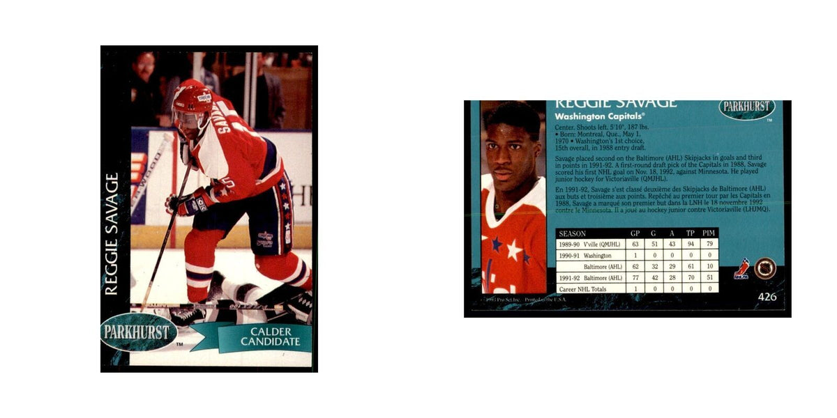 1992 Parkhurst French Reggie Savage Hockey Cards #426