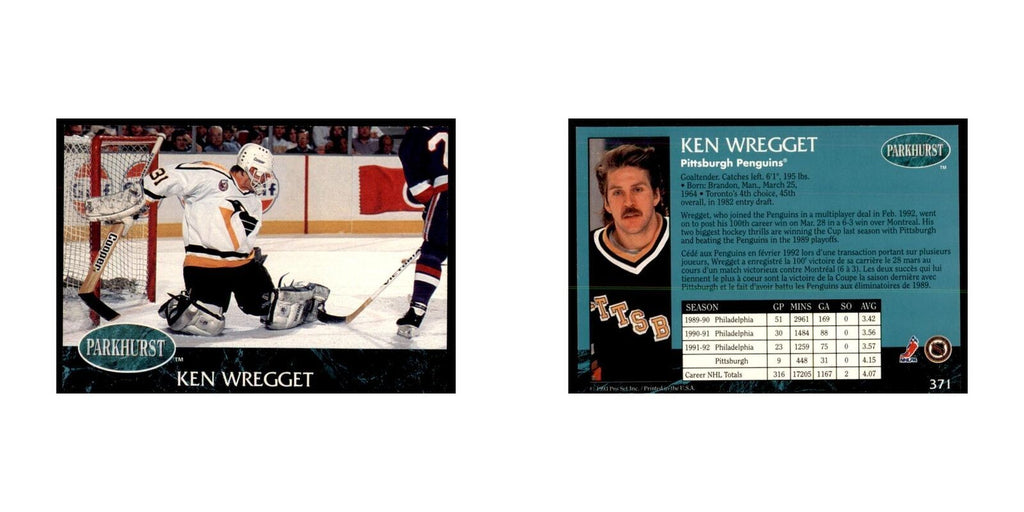 1992 Parkhurst French Ken Wregget Hockey Cards #371