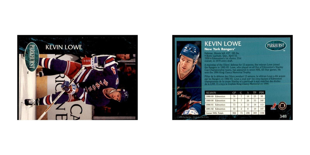 1992 Parkhurst French Kevin Lowe Hockey Cards #348