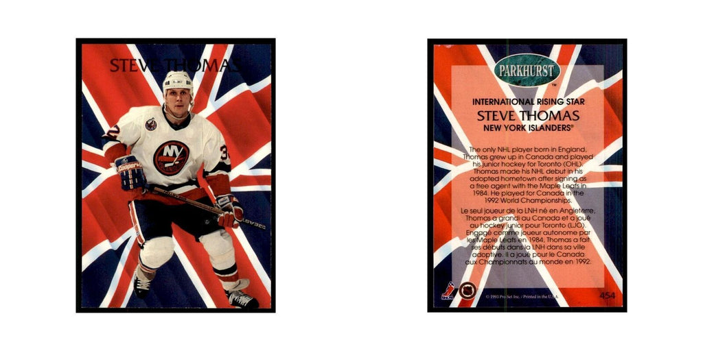 1992 Parkhurst French Steve Thomas Hockey Cards #454
