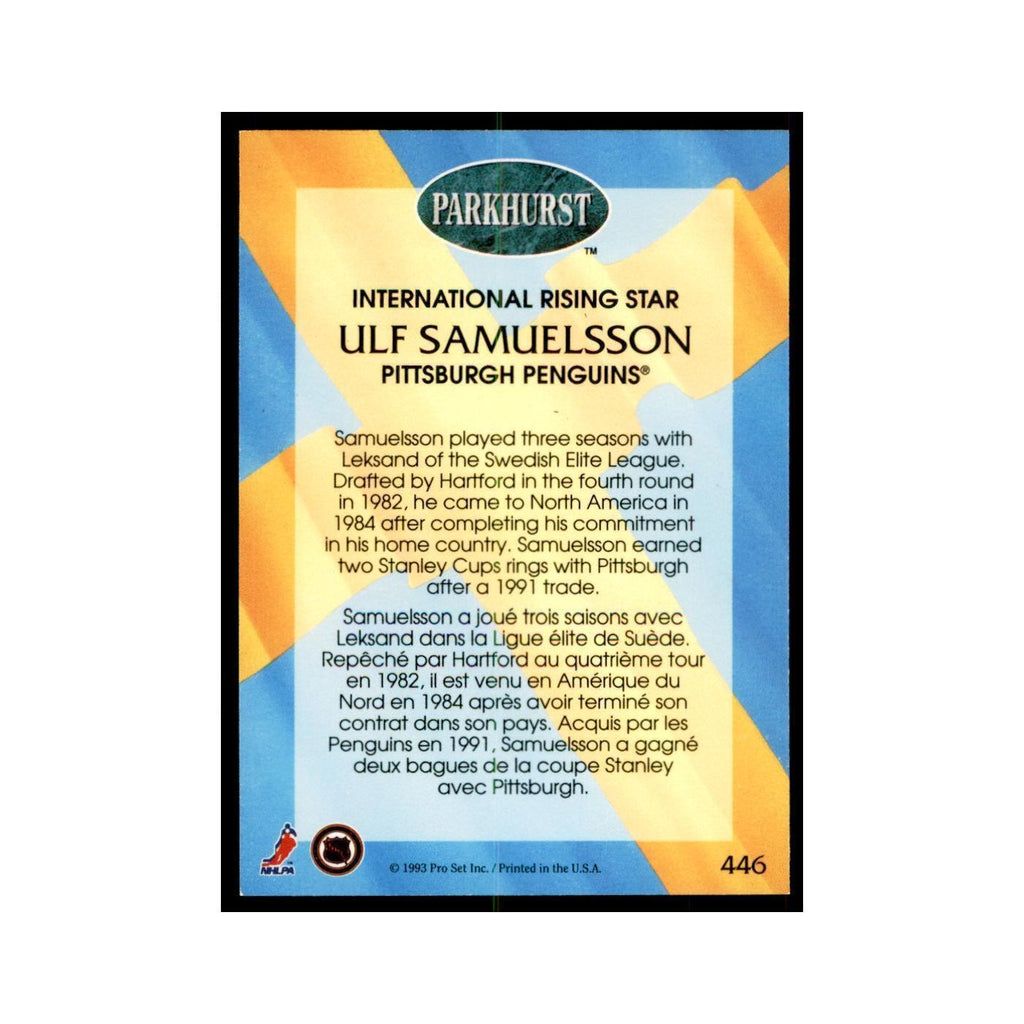 1992 Parkhurst French Ulf Samuelsson Hockey Cards #446