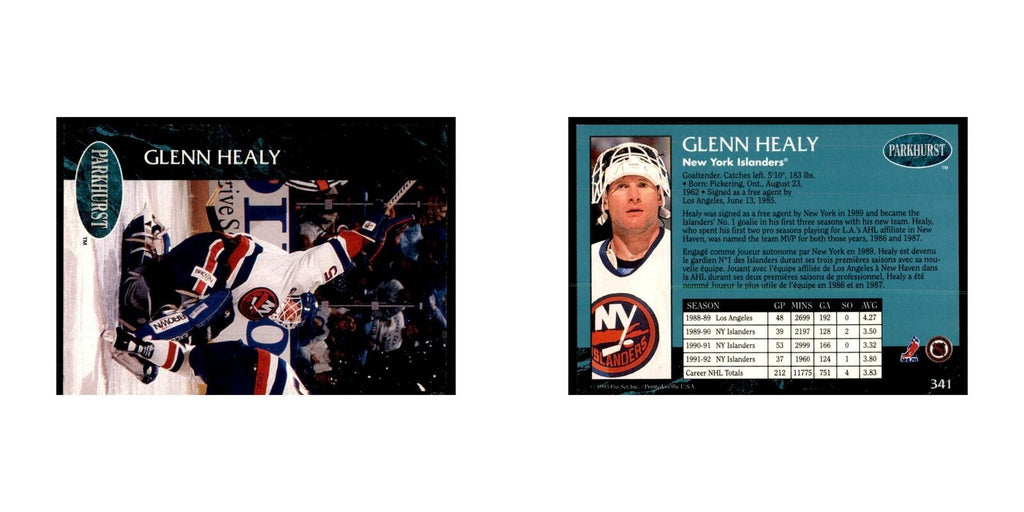 1992 Parkhurst French Glenn Healy Hockey Cards #341