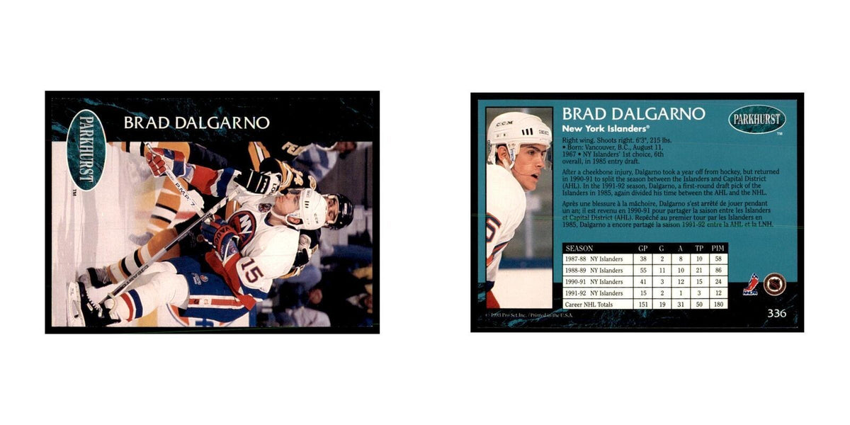 1992 Parkhurst French Brad Dalgarno Hockey Cards #336