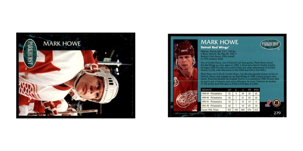 1992 Parkhurst French Mark Howe Hockey Cards #279