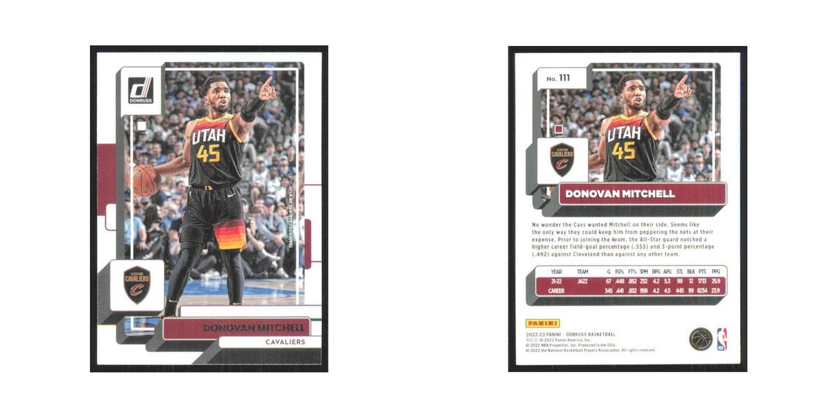 Donovan Mitchell 2022 Panini Donruss #111 Cleveland Cavaliers Basketball Card NM