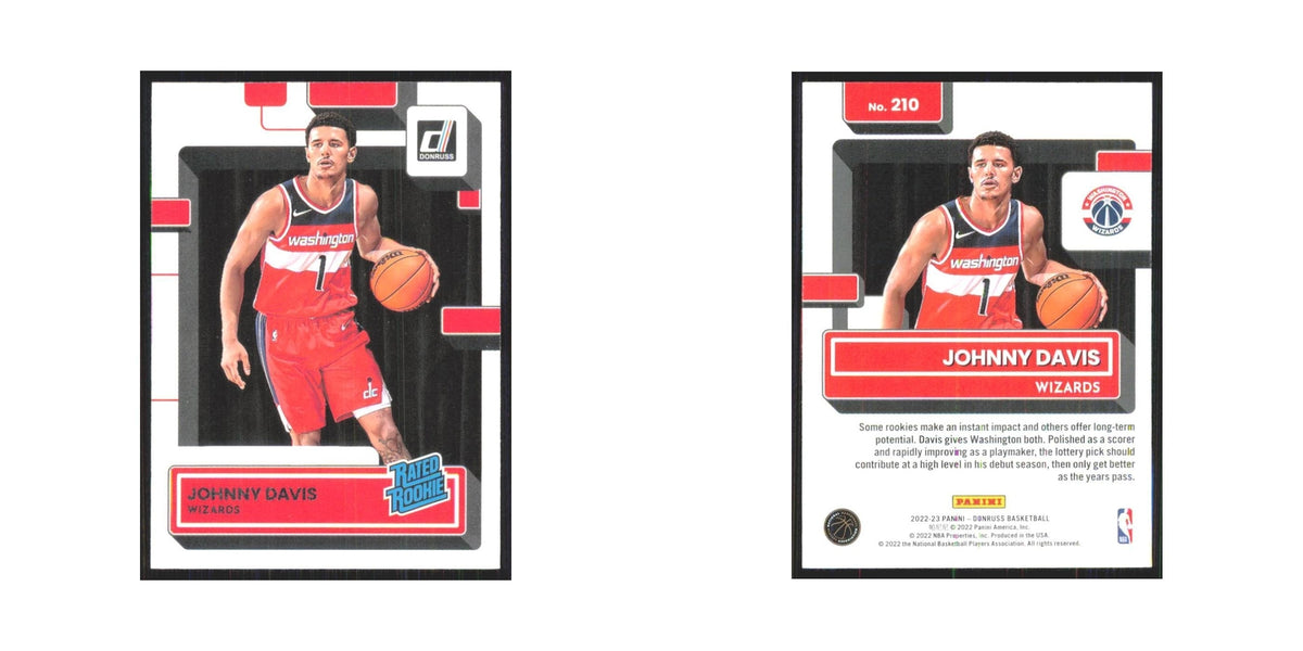 Johnny Davis Rookie 2022 Panini Donruss #210 Washington Wizards NM