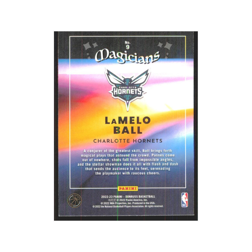 LaMelo Ball 2022 Panini Donruss #9 Charlotte Hornets Basketball Card NM