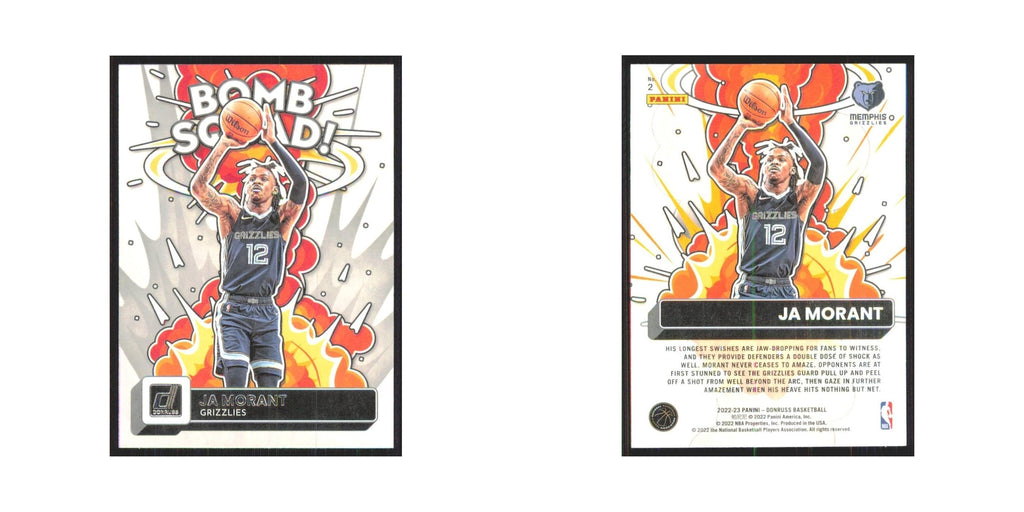 Ja Morant 2022 Panini Donruss #2 Memphis Grizzlies Basketball Card NM