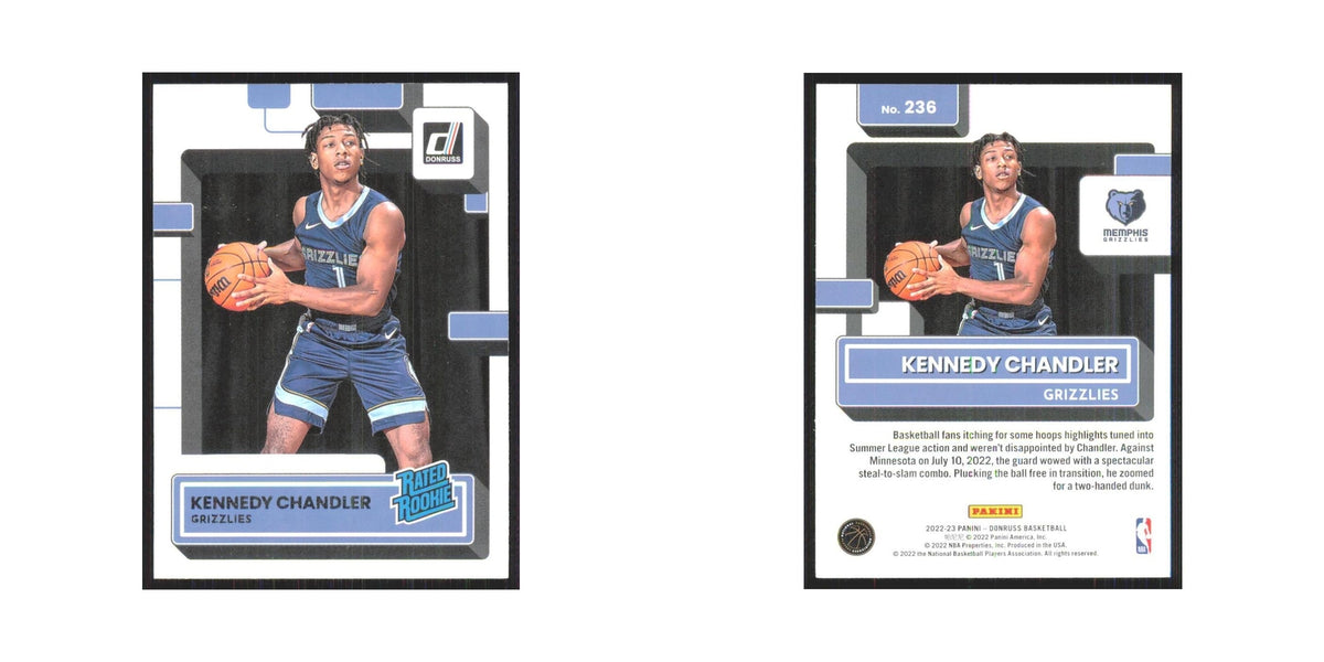 Kennedy Chandler Rookie 2022 Panini Donruss #236 Memphis Grizzlies NM
