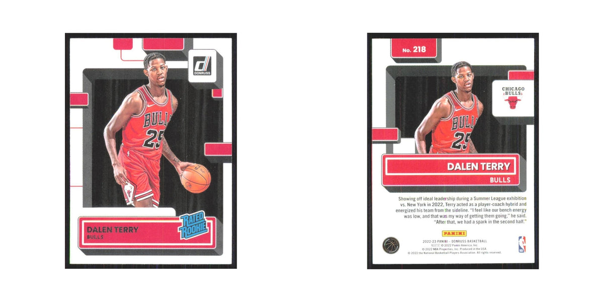 Dalen Terry Rookie 2022 Panini Donruss #218 Chicago Bulls Basketball Card NM
