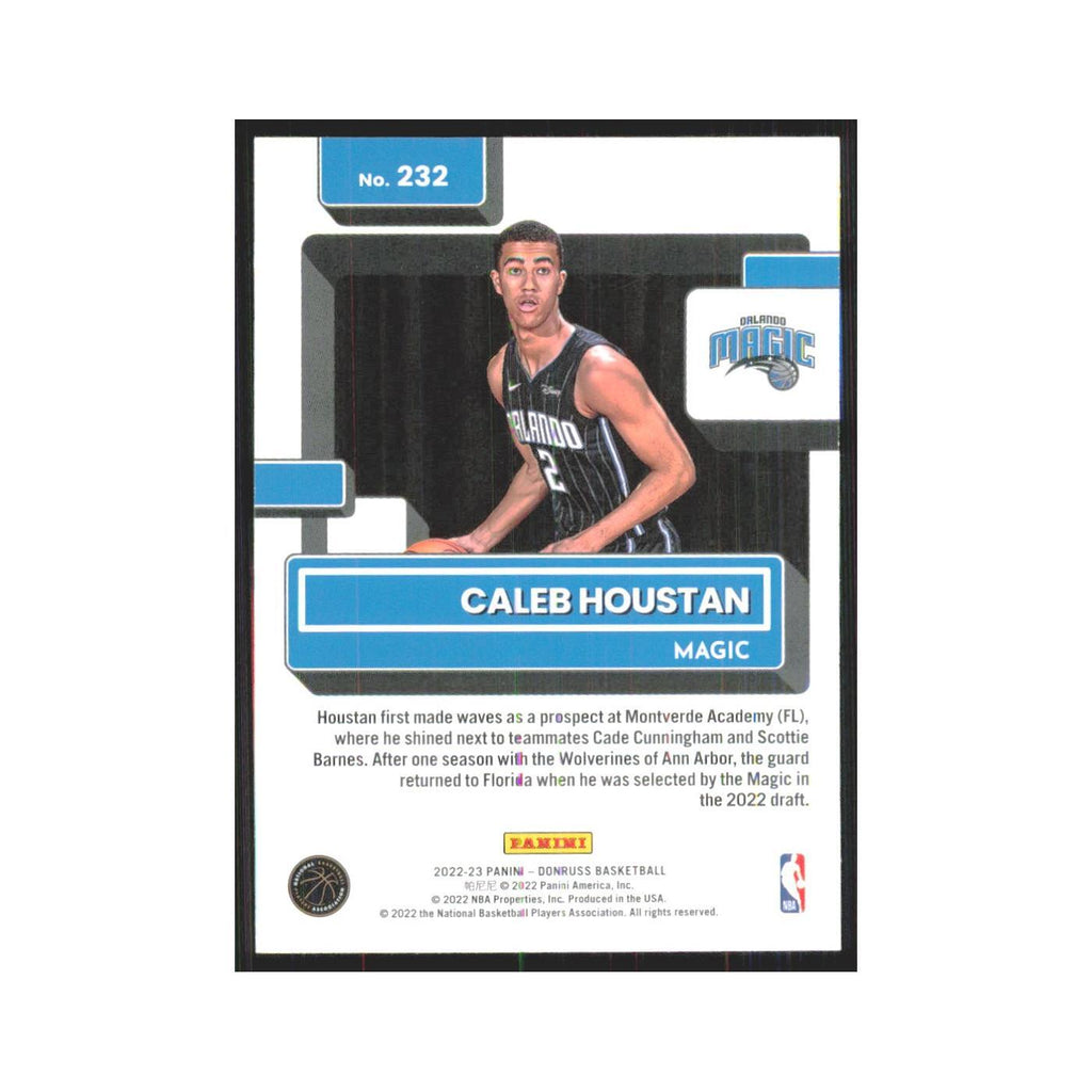 Caleb Houstan Rookie 2022 Panini Donruss #232 Orlando Magic Basketball Card NM