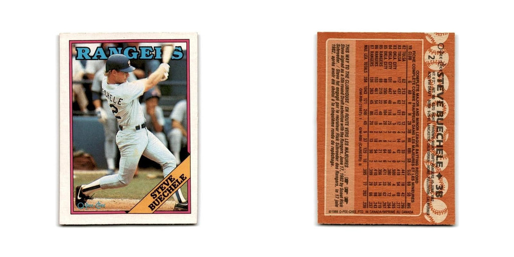 Steve Buechele 1988 O-Pee-Chee #2 Texas Rangers Baseball Card NM
