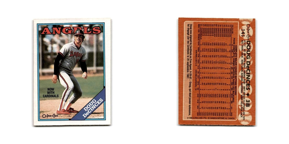 Doug DeCinces 1988 O-Pee-Chee #141 St. Louis Cardinals Baseball Card NM