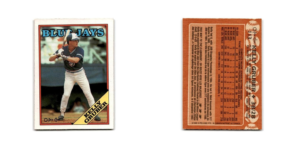 Kelly Gruber 1988 O-Pee-Chee #113 Toronto Blue Jays Baseball Card NM