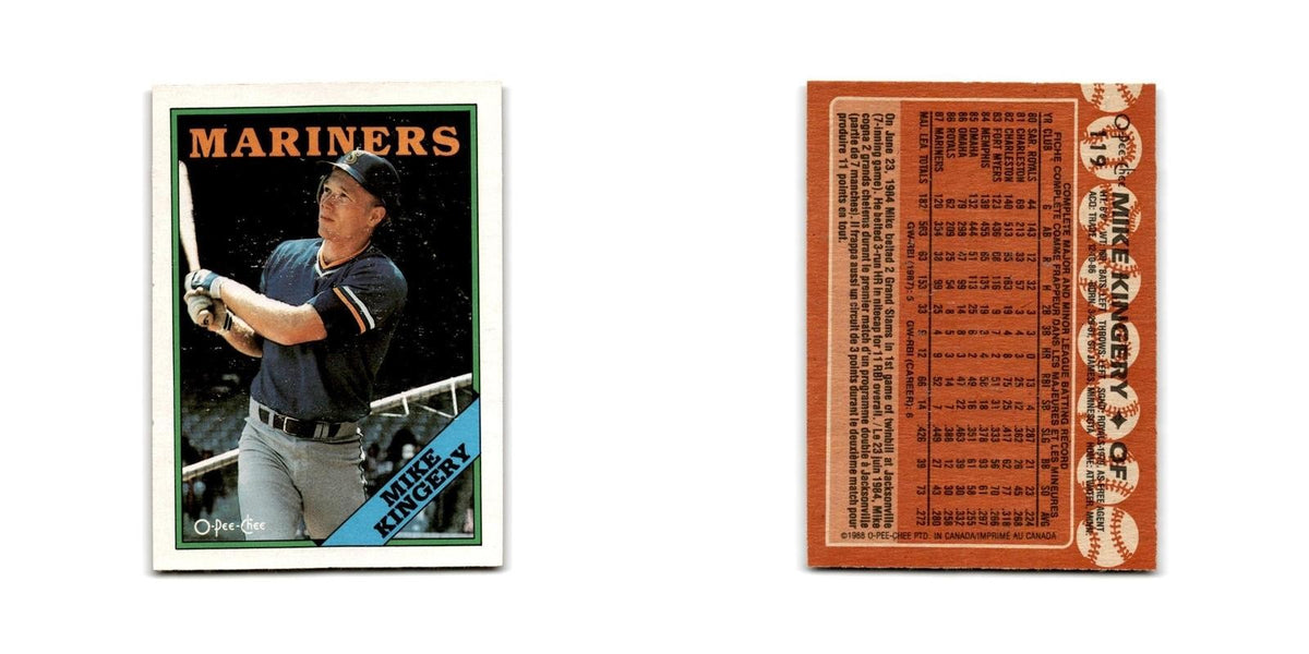 Mike Kingery 1988 O-Pee-Chee #119 Seattle Mariners Baseball Card NM