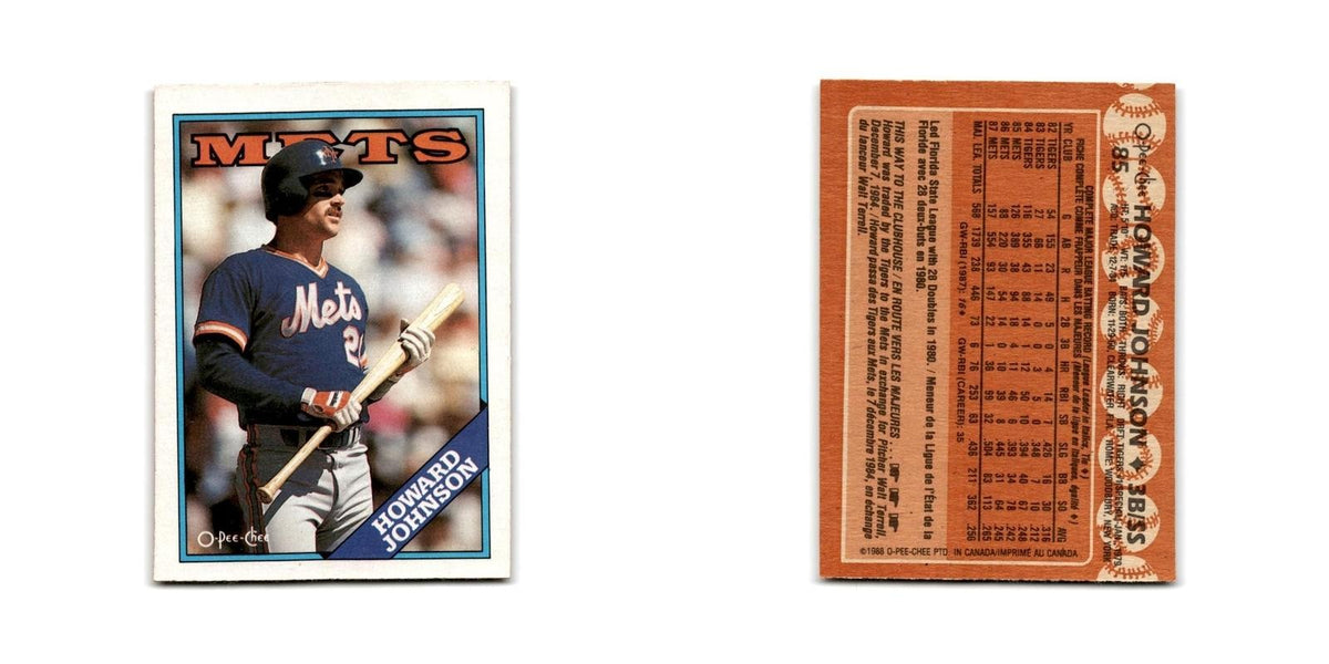Howard Johnson 1988 O-Pee-Chee #85 New York Mets Baseball Card NM