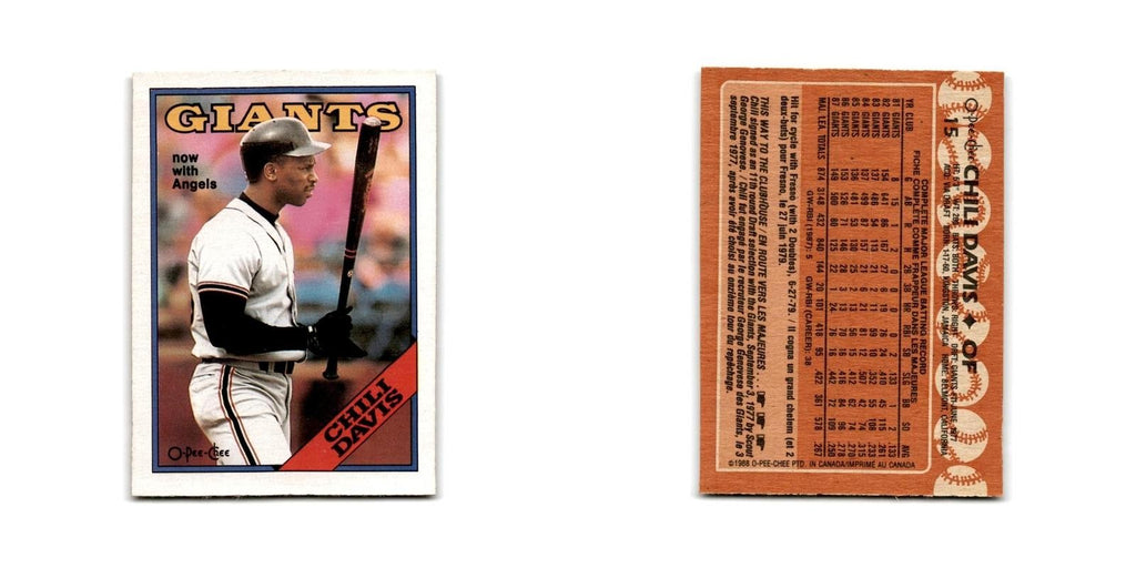 Chili Davis 1988 O-Pee-Chee #15 California Angels Baseball Card NM