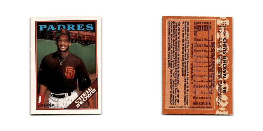 Chris Brown 1988 O-Pee-Chee #112 San Francisco Giants Baseball Card NM