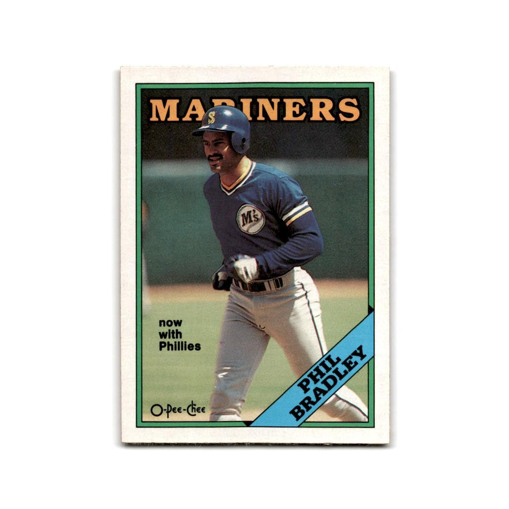 Phil Bradley 1988 O-Pee-Chee #55 Philadelphia Phillies Baseball Card NM