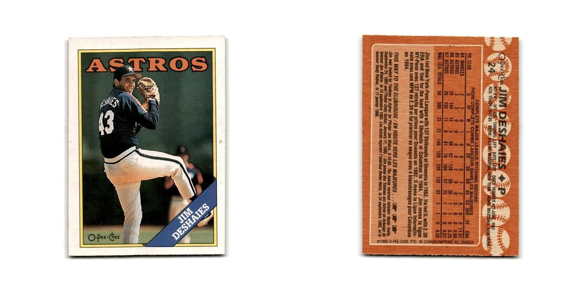 Jim Deshaies 1988 O-Pee-Chee #24 Houston Astros Baseball Card NM