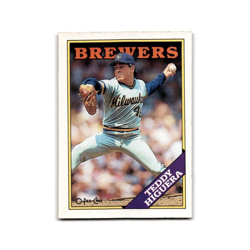 Teddy Higuera 1988 O-Pee-Chee #110 Milwaukee Brewers Baseball Card NM