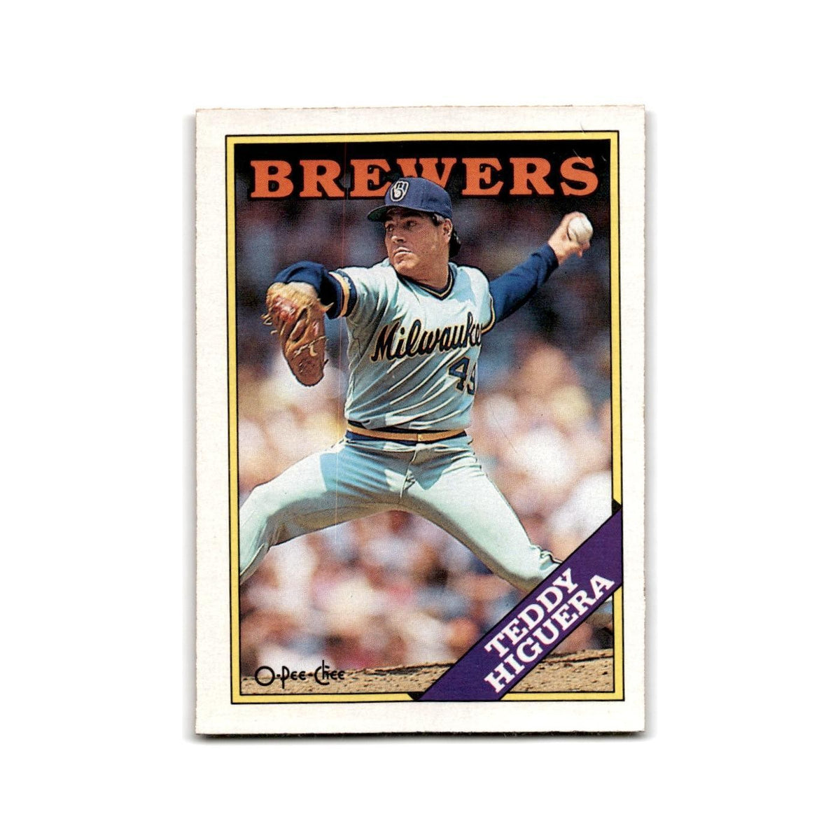 Teddy Higuera 1988 O-Pee-Chee #110 Milwaukee Brewers Baseball Card NM