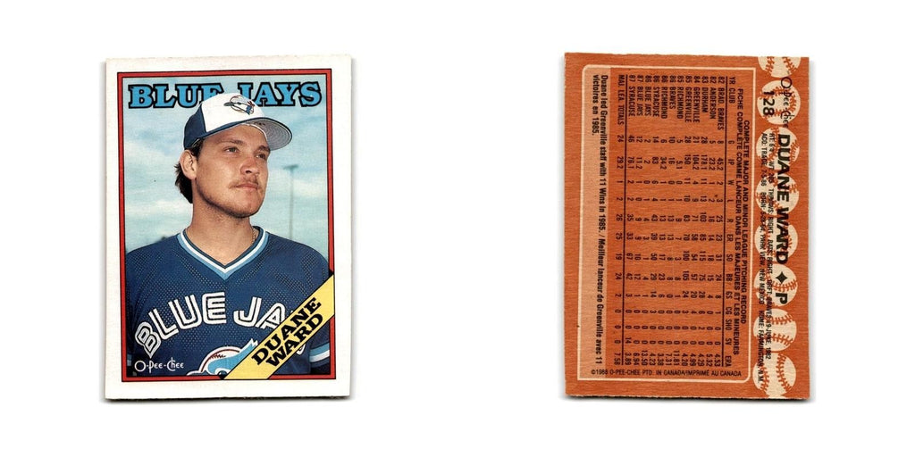 Duane Ward 1988 O-Pee-Chee #128 Toronto Blue Jays Baseball Card NM