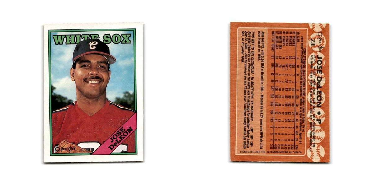 Jose DeLeon 1988 O-Pee-Chee #23 Chicago White Sox Baseball Card NM