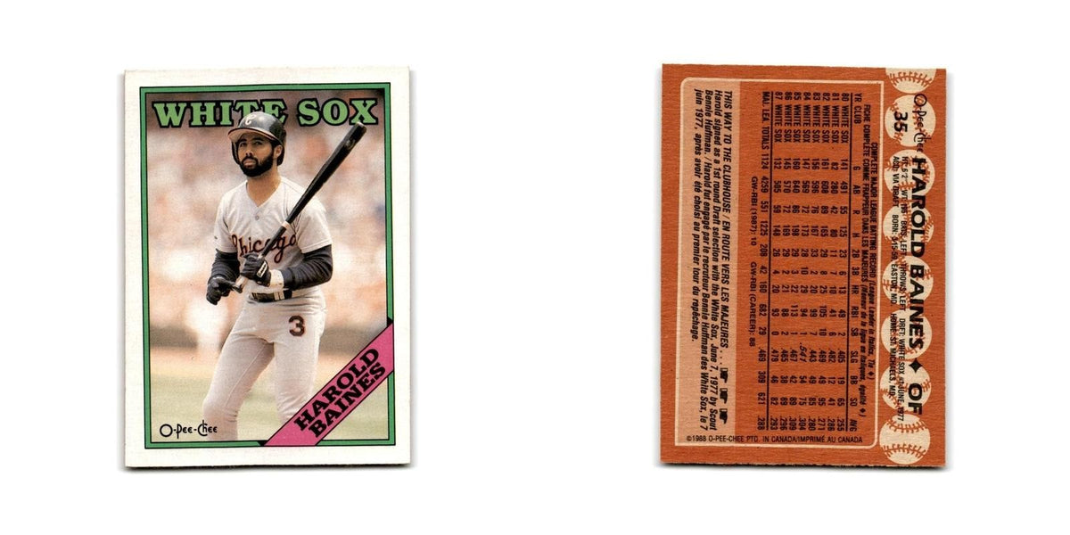 Harold Baines 1988 O-Pee-Chee #35 Chicago White Sox Baseball Card NM