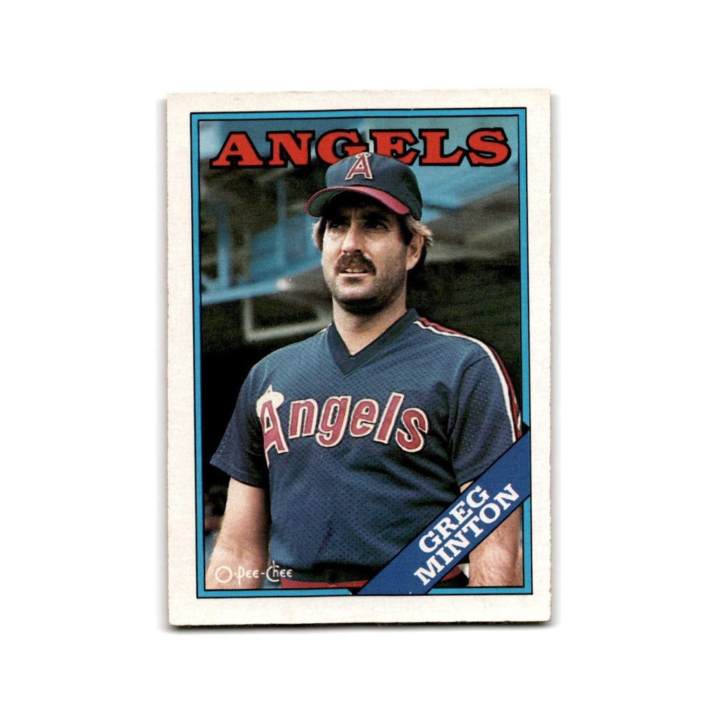 Greg Minton 1988 O-Pee-Chee #129 California Angels Baseball Card NM