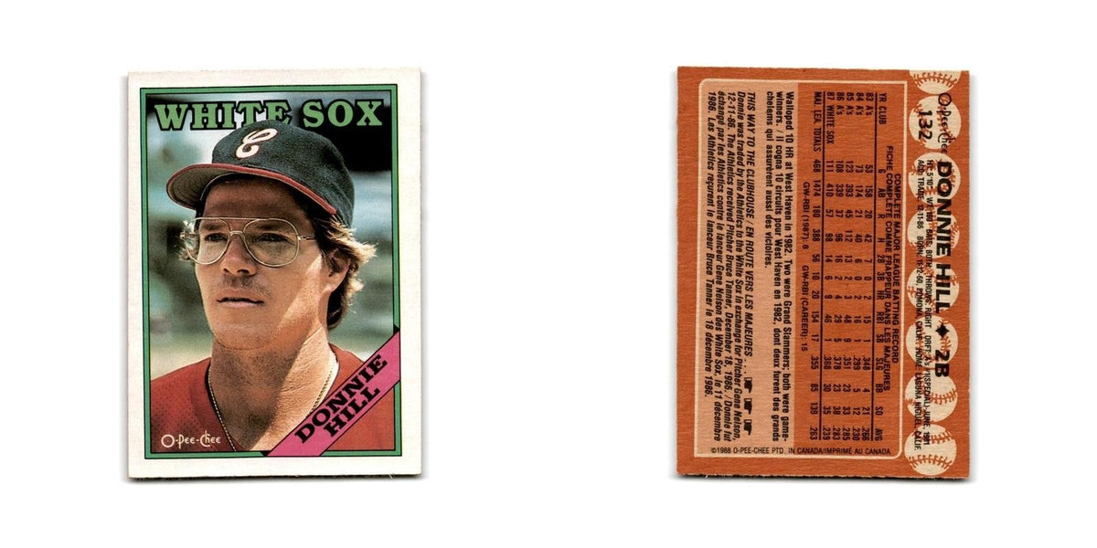 Donnie Hill 1988 O-Pee-Chee #132 Chicago White Sox Baseball Card NM