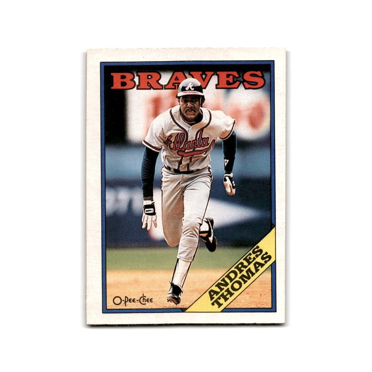 Andres Thomas 1988 O-Pee-Chee #13 Atlanta Braves Baseball Card NM