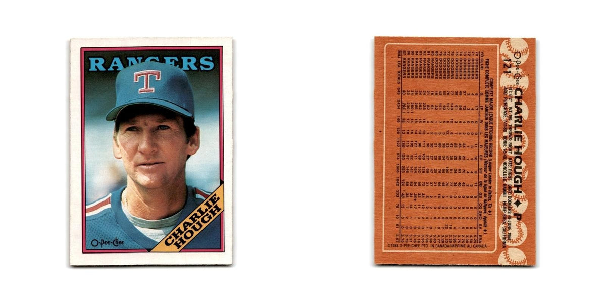 Charlie Hough 1988 O-Pee-Chee #121 Texas Rangers Baseball Card NM