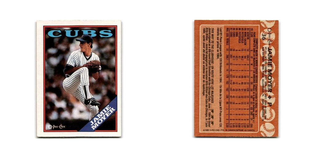 Jamie Moyer 1988 O-Pee-Chee #36 Chicago Cubs Baseball Card NM