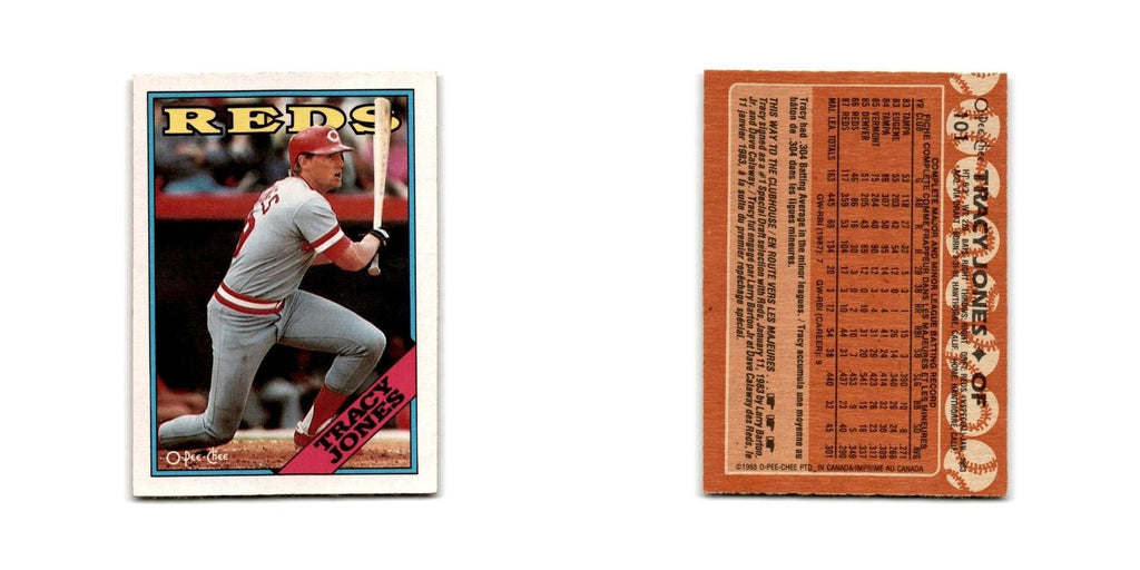 Tracy Jones 1988 O-Pee-Chee #101 Cincinnati Reds Baseball Card NM