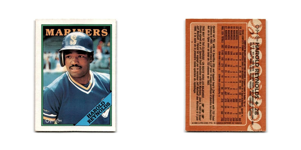 Harold Reynolds 1988 O-Pee-Chee #7 Seattle Mariners Baseball Card NM