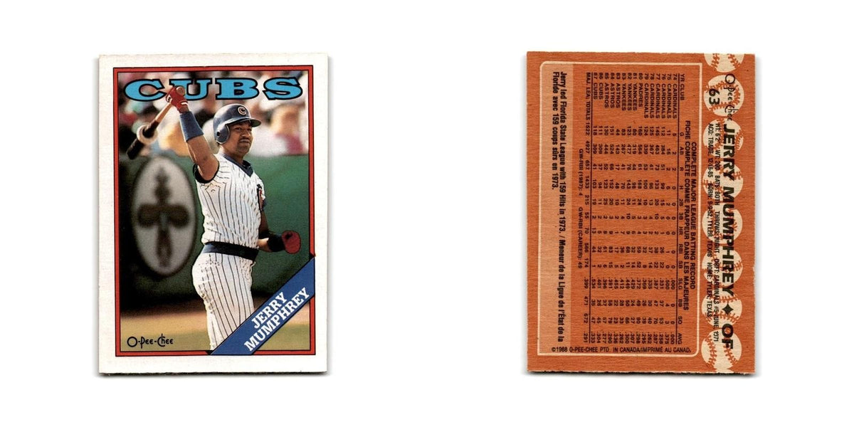 Jerry Mumphrey 1988 O-Pee-Chee #63 Chicago Cubs Baseball Card NM