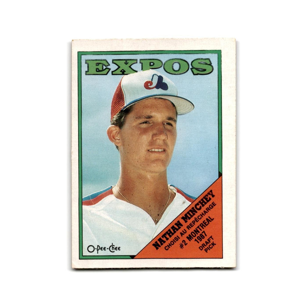 Nate Minchey Rookie 1988 O-Pee-Chee #6 Montreal Expos Baseball Card NM