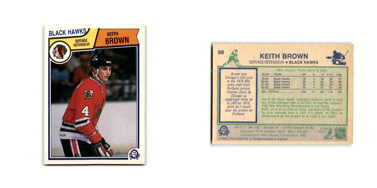 1983 O-Pee-Chee Keith Brown Chicago Blackhawks #98