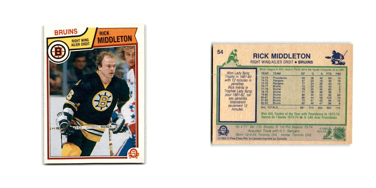 1983 O-Pee-Chee Rick Middleton Boston Bruins #54