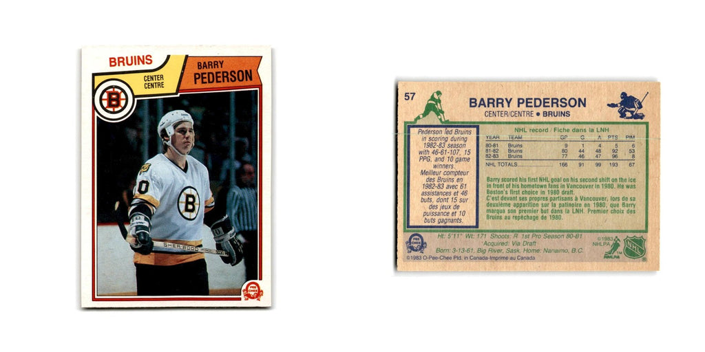 1983 O-Pee-Chee Barry Pederson Boston Bruins #57