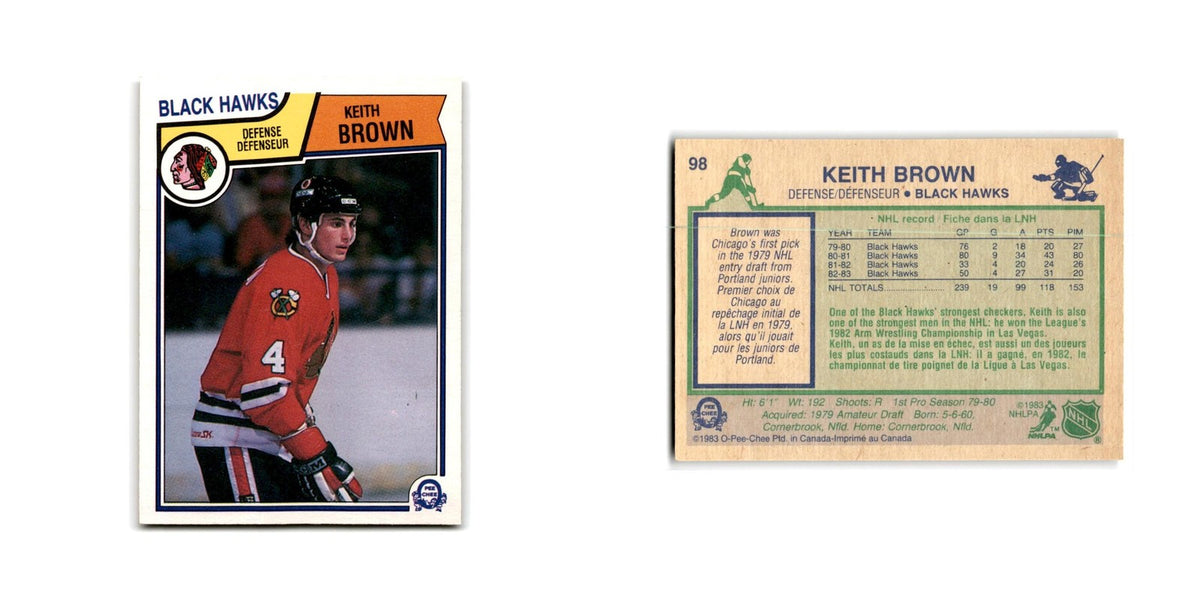 1983 O-Pee-Chee Keith Brown Chicago Blackhawks #98
