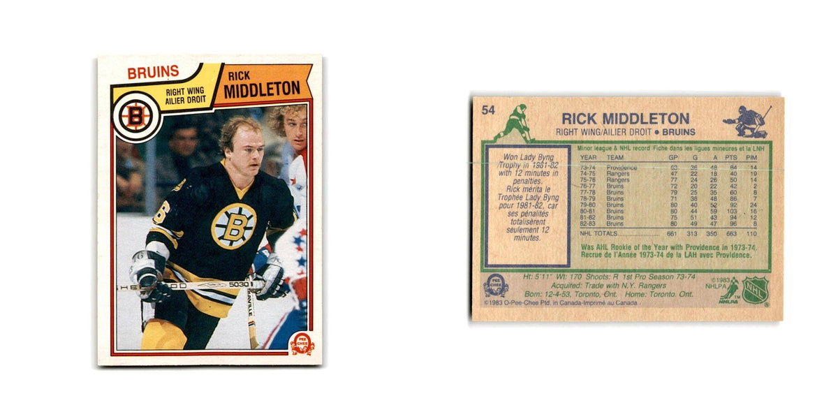 1983 O-Pee-Chee Rick Middleton Boston Bruins #54