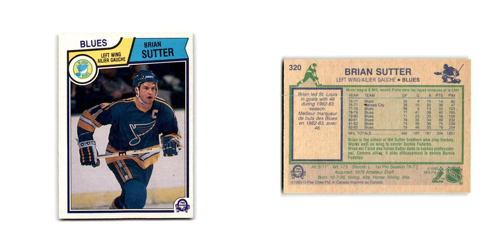 1983 O-Pee-Chee Brian Sutter St. Louis Blues #320