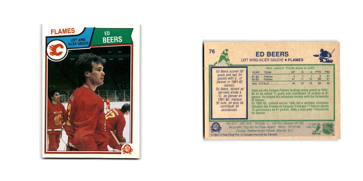 1983 O-Pee-Chee Ed Beers RC Calgary Flames #76