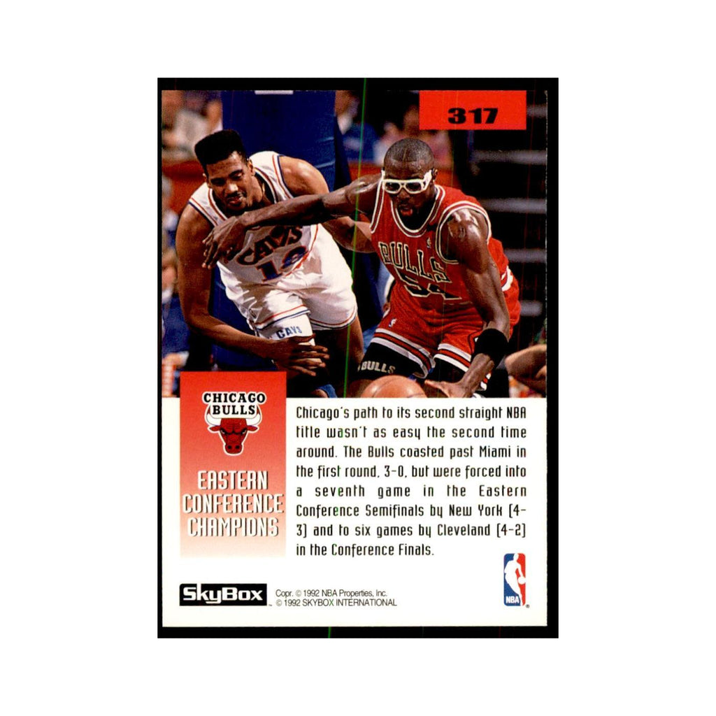 1992 SkyBox Chicago Bulls Basketball Cards #317