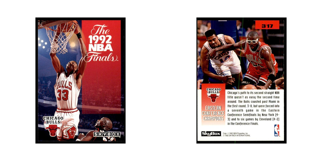 1992 SkyBox Chicago Bulls Basketball Cards #317