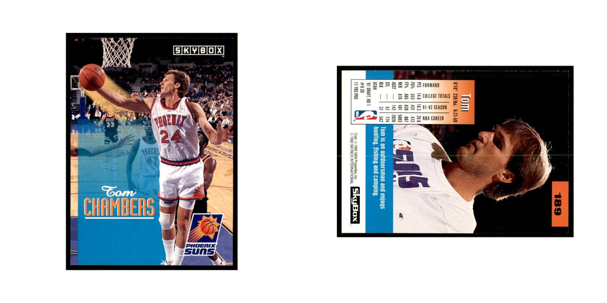 1992 SkyBox Tom Chambers Basketball Cards #189