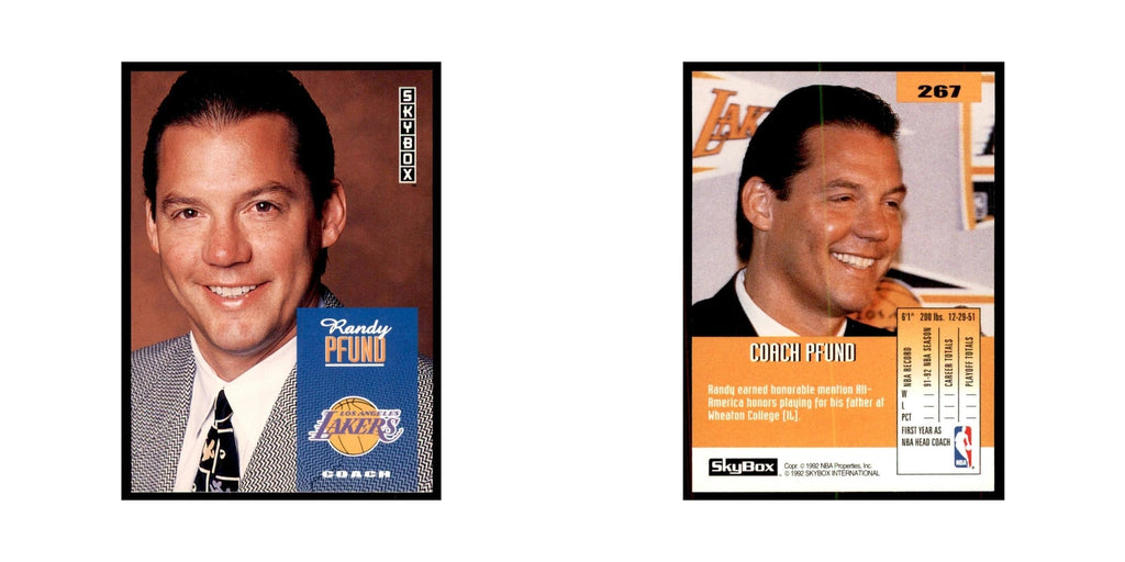 1992 SkyBox Randy Pfund Basketball Cards #267